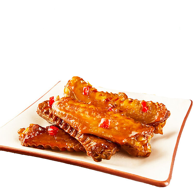 虎钢馋麻辣鸭心鸭锁骨手撕烤脖鸭翅休闲零食批发 鸭翅20g*20包