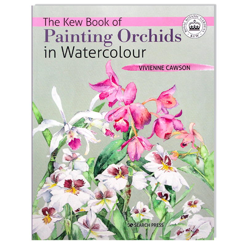 现货  the kew book of painting orchids in watercolour 兰花水彩画