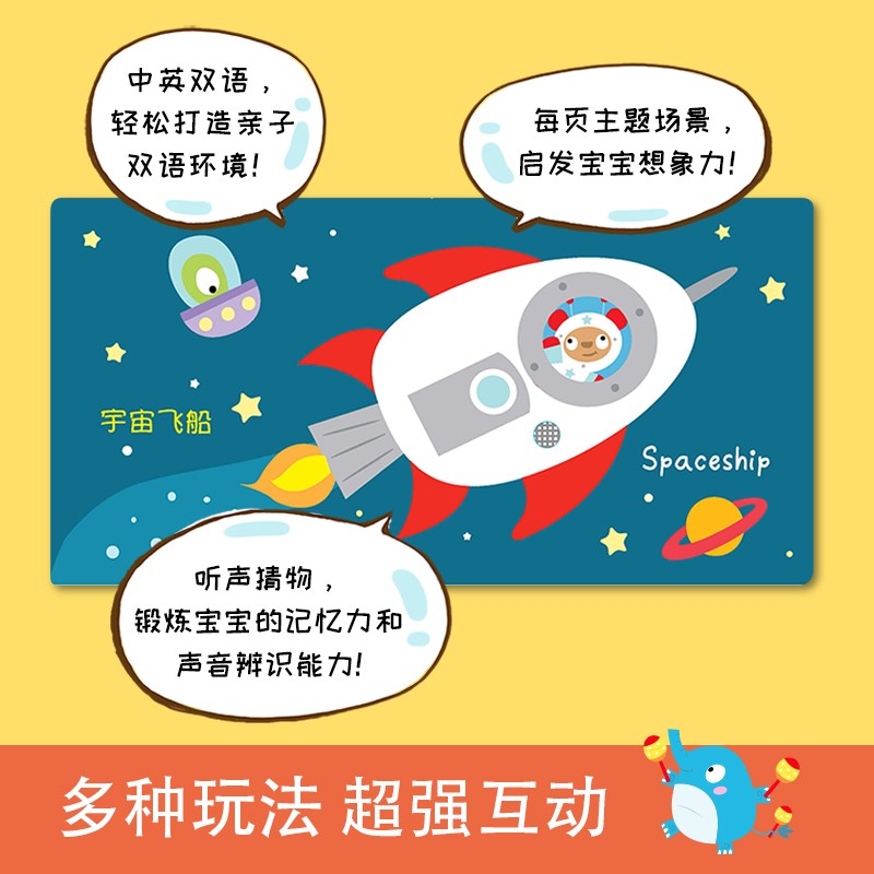 听,什么声音 原声触摸发声书(套装全6册)0-3岁婴幼儿宝宝触摸认知双语 会说话的早教启蒙有声书 步步联盟出品暑假作业 一升二暑假衔接 小升初暑假衔接