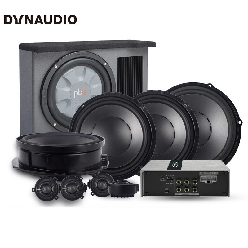 丹拿DYNAUDIO汽车音响 大众专用 进口 V17+DSP功放+ADF110有源低音炮 无损安装 全车8喇叭升级改装套餐