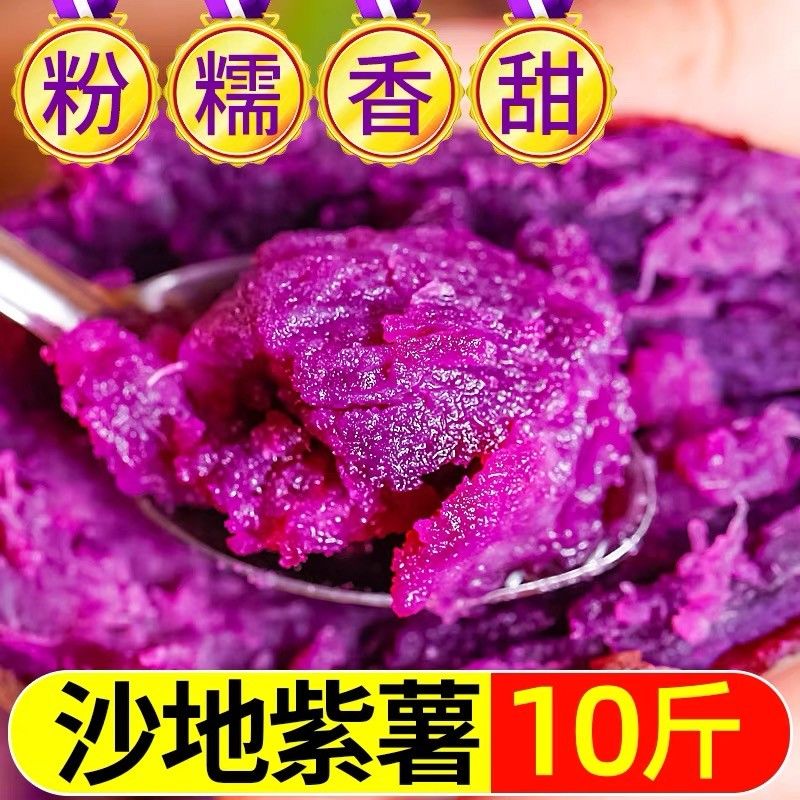 隽颜堂粉糯香甜新鲜紫薯现挖现发沙地紫红薯紫地瓜板栗蜜薯蔬菜 3斤