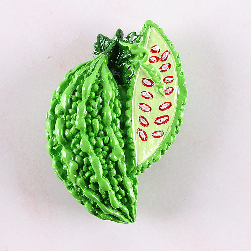 吾礼 卡通可爱创意蔬菜冰箱贴立体磁性贴装饰贴 苦瓜 中号