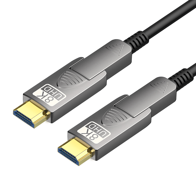 毕亚兹 HDMI2.1版光纤穿管线micro hdmi转hdmi线高清视频线8K60Hz 100米 光纤HDMI 双头穿管线 hx70