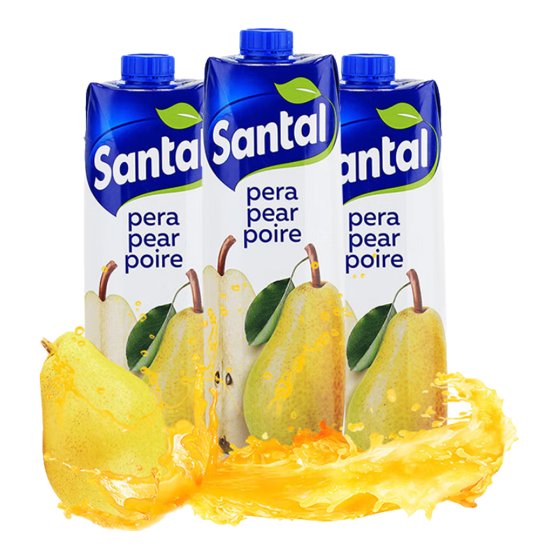 圣涛（SANTAL）帕玛拉特梨汁1L*3瓶意大利进口果汁饮料果蔬汁 聚餐聚会中秋礼品