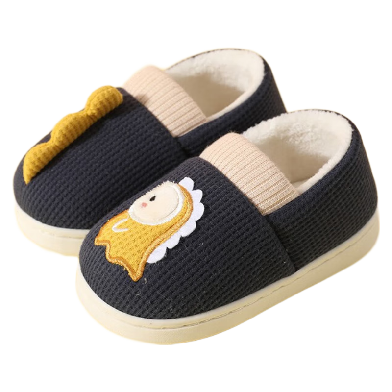 百亿补贴:洁丽雅棉拖鞋冬季 儿童亲子款拖鞋女保暖防滑室内拖鞋男女童 儿童包跟款藏青色 24-2526.8元