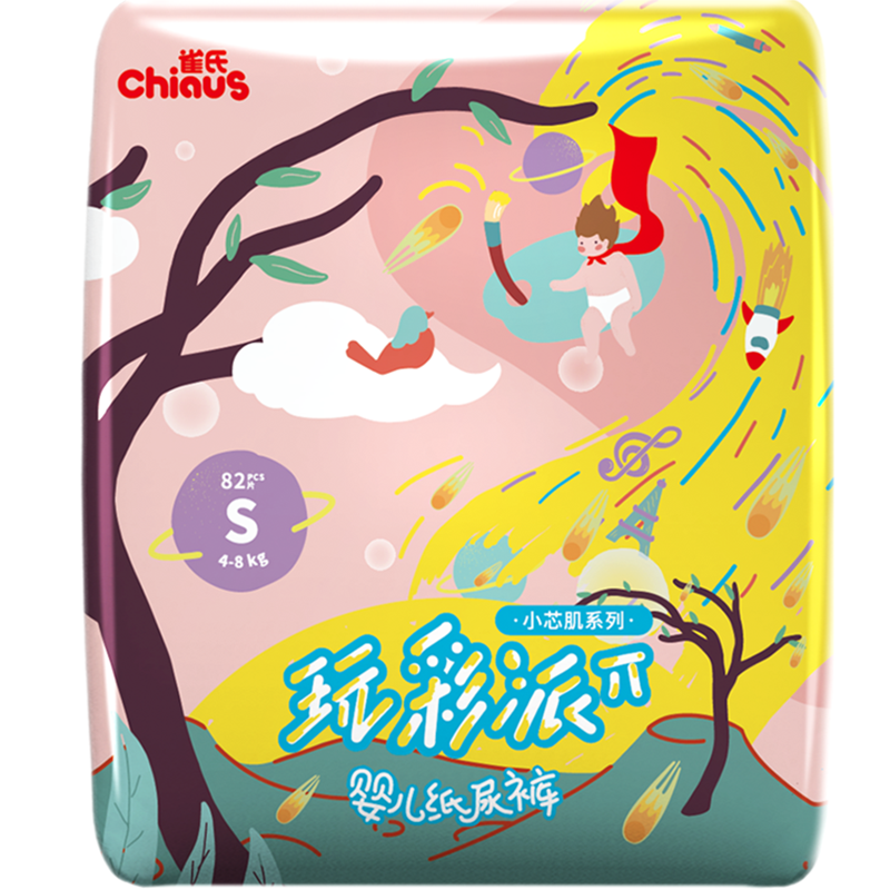 【价格走势】雀氏小芯肌玩彩派纸尿裤夏季款