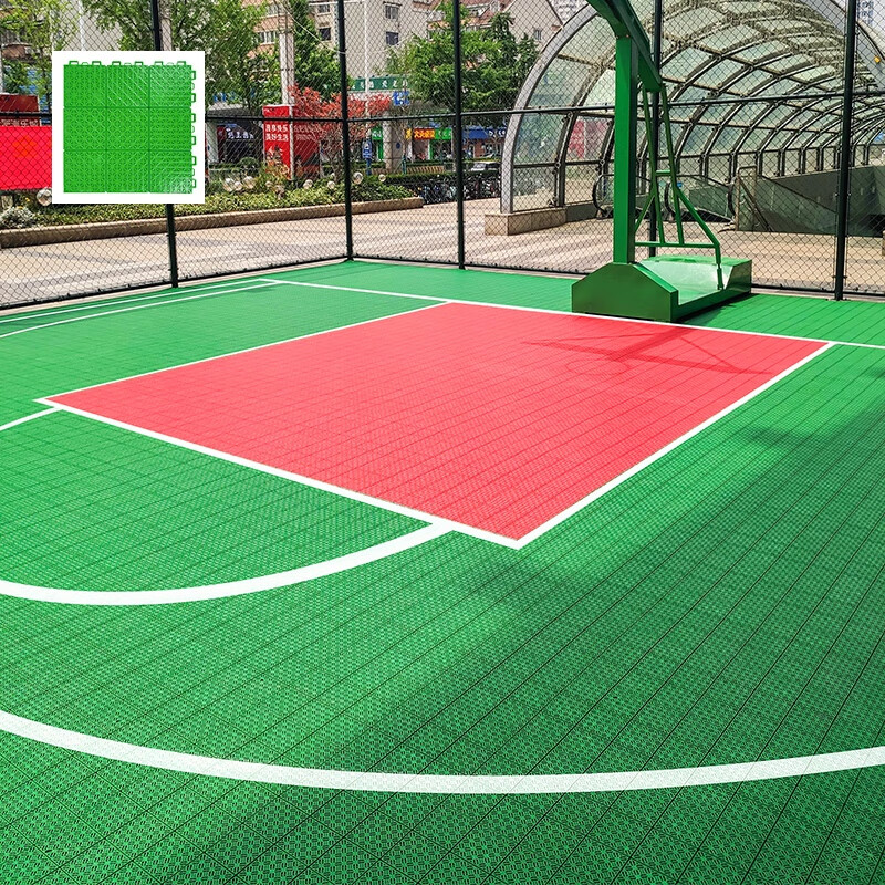 品月篮球场悬浮拼装地板室外运动塑料拼接地垫半场户外网球场地胶地面