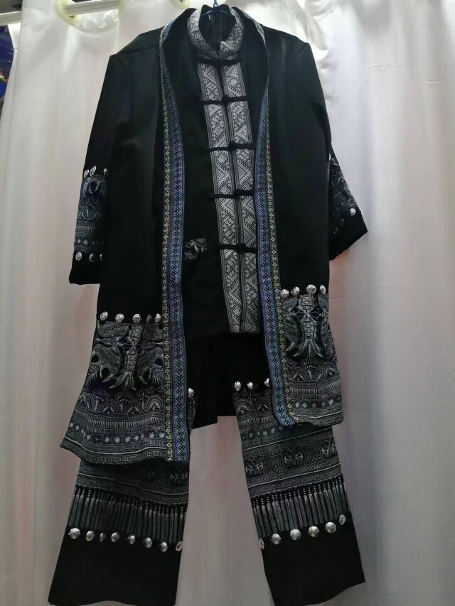 秋凤雅贵州苗族服装男黔兰民族服装旅拍苗族侗族蜡染三 衣服 外套