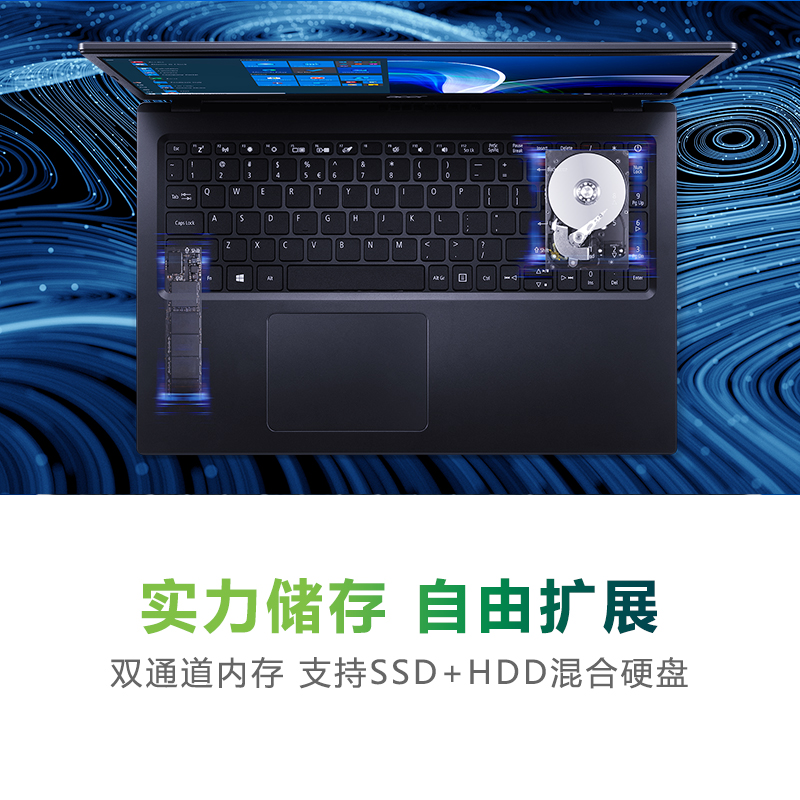 宏碁(Acer)墨舞EX215 英特尔酷睿i5 15.6英寸轻薄笔记本电脑(i5-1135G7 锐炬显卡 16G 512GSSD 全高清 Win11)