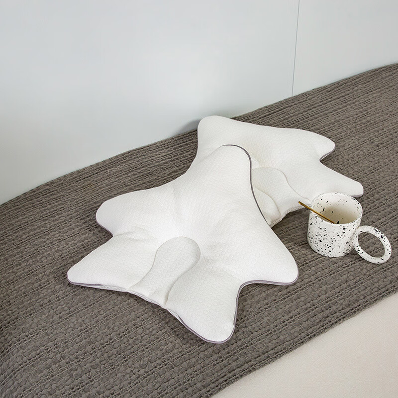 tailextpe软管枕头针织棉 分区枕头可水洗空心管枕芯 海星婴儿定型枕