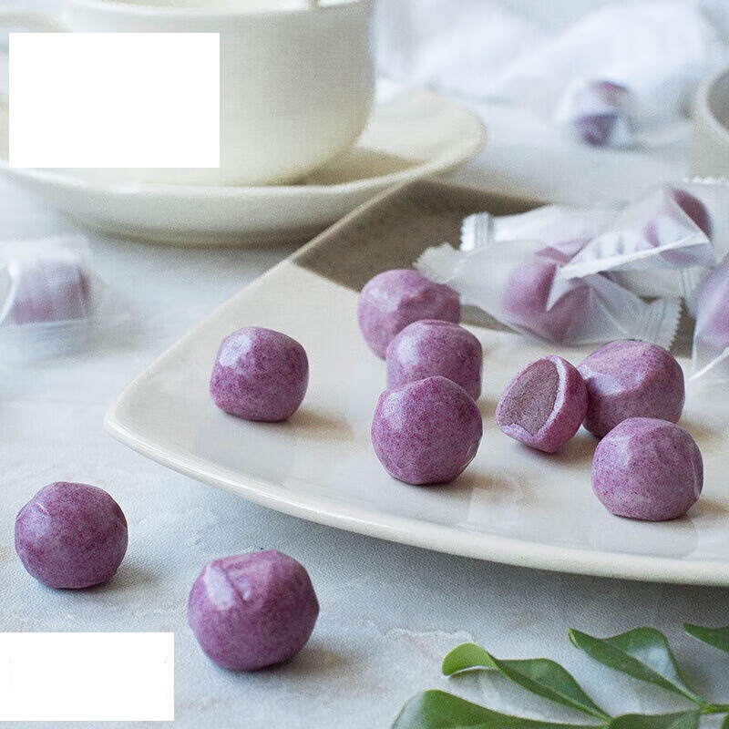 德祥隆紫薯奶球 q弹 奶糖夹心 小奶球零食200