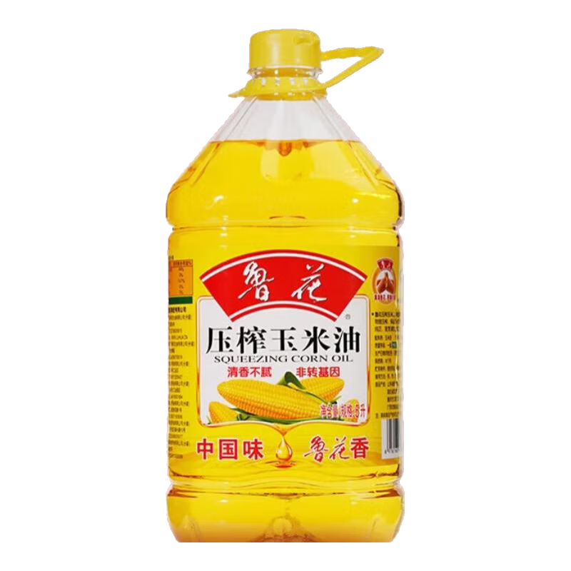 鲁花压榨玉米油5L 非转基因 食用油 粮油 家用炒菜烹饪植物油 压榨玉米油5L