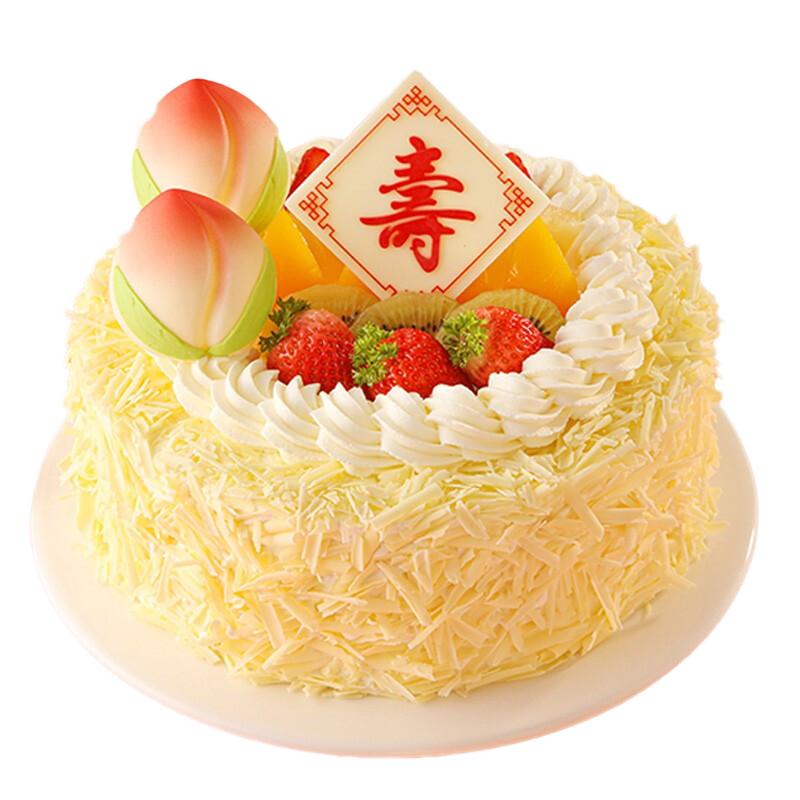 味多美 新鮮蛋糕 生日蛋糕同城配送 北京店送 奶油蛋糕 仙桃祝壽蛋糕 原味蛋糕酸奶提子夾心 直徑25cm