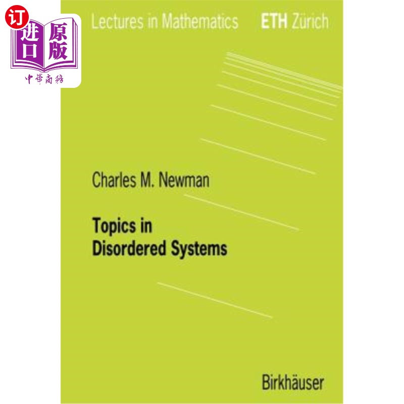 海外直订topics in disordered systems 无序系统中的话题
