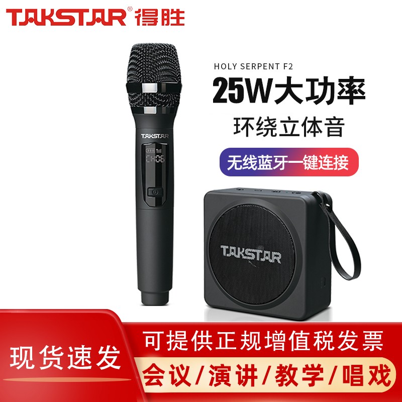 得胜（TAKSTAR） E261W无线教学扩音器 领夹式发射器麦克风无线小扩音机讲解蜜蜂 E261W无线手持版