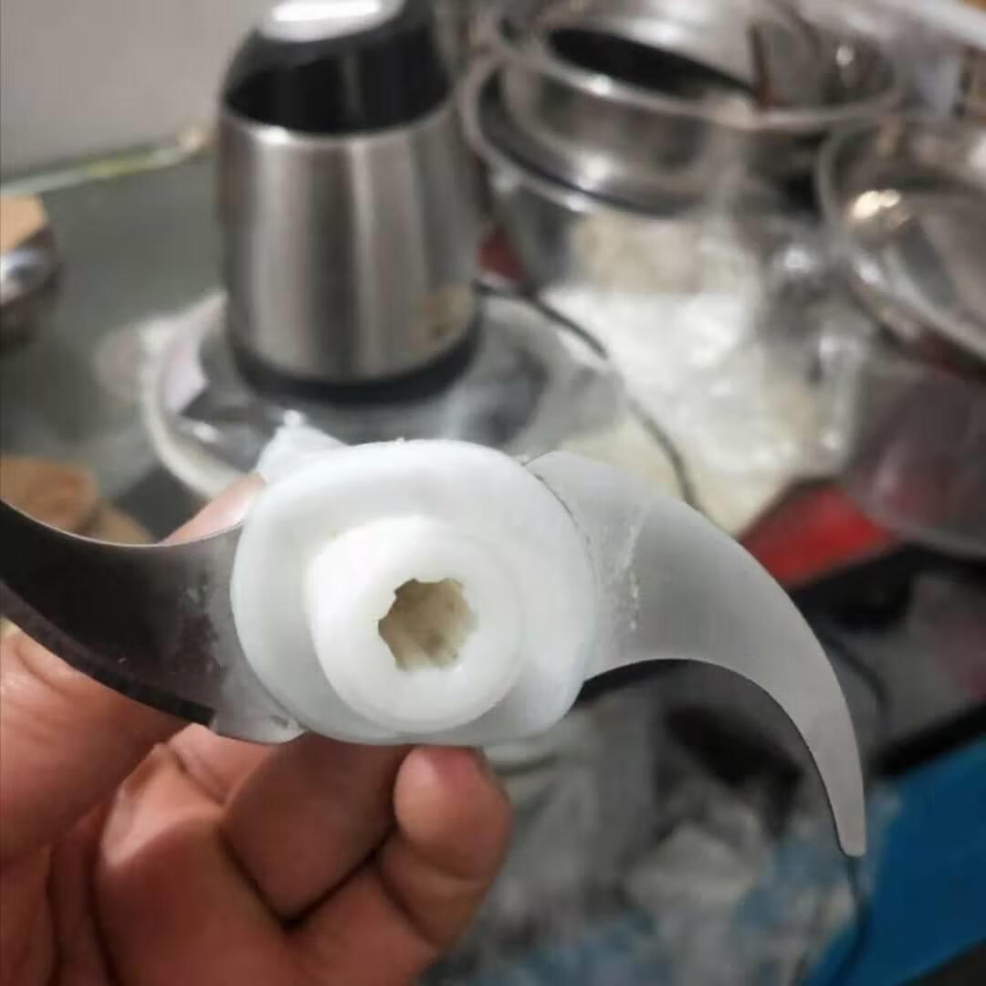 2l/2l绞肉机刀片刀头xlj001双层4叶不锈钢通用 高度9厘米底部梅花孔