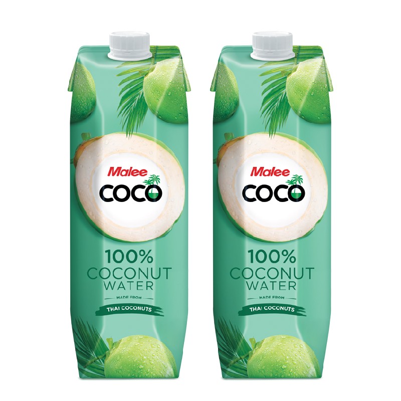 泰国原装进口 玛丽（Malee）椰子水 NFC果汁 天然原味椰子水 椰汁饮料1000ml*2瓶