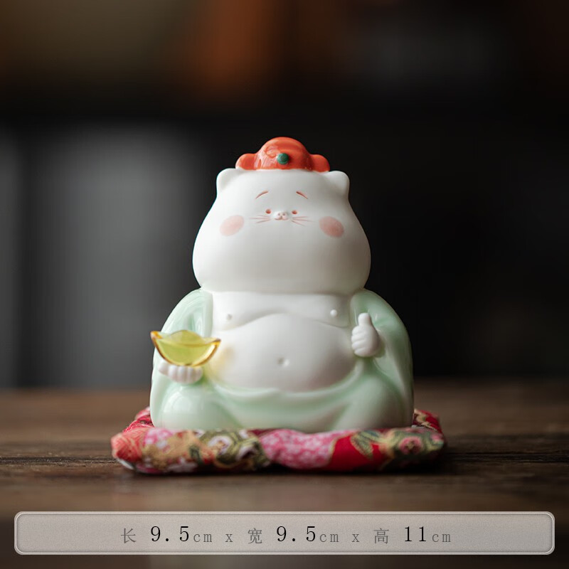 炼器可爱精品聚财猫茶宠家居客厅茶桌桌面小摆件茶具配件开业礼品