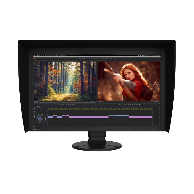 艺卓EIZO CG2700X 4K分辨率 广色域 硬件校准 视频编辑 摄影设计后期印刷 监控图像显示屏 27英寸黑色