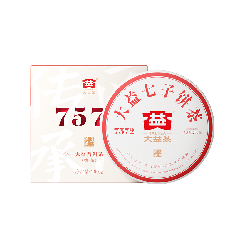 TAETEA 大益 7572 七子饼茶 普洱茶 200g