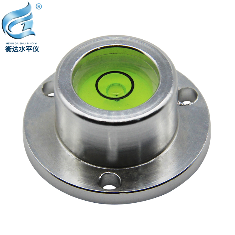定制万象水平仪水平气泡高精度金属圆水泡带法兰水平尺圆形水准器水准