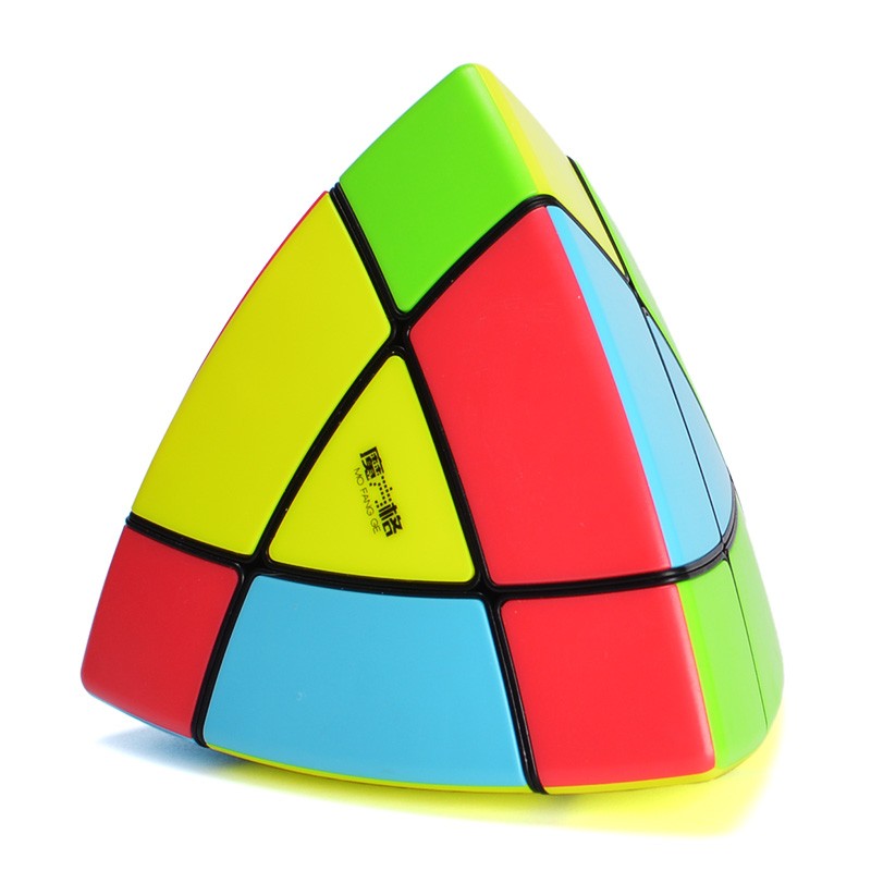 奇艺 粽子魔方二阶三阶粽子枫叶炫亮彩色果冻色 异形魔粽儿童玩具 角