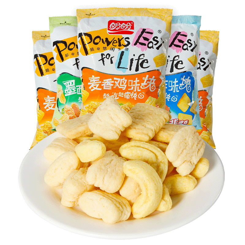 盼盼膨化60g麦香鸡块小吃烧烤牛排味休闲零食批发 麦香鸡味块60g