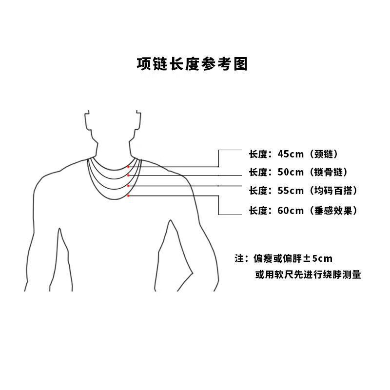 吊坠链子钛钢项链潮男蛇骨链女龙骨链麻花链替换配链 项链长度参考图
