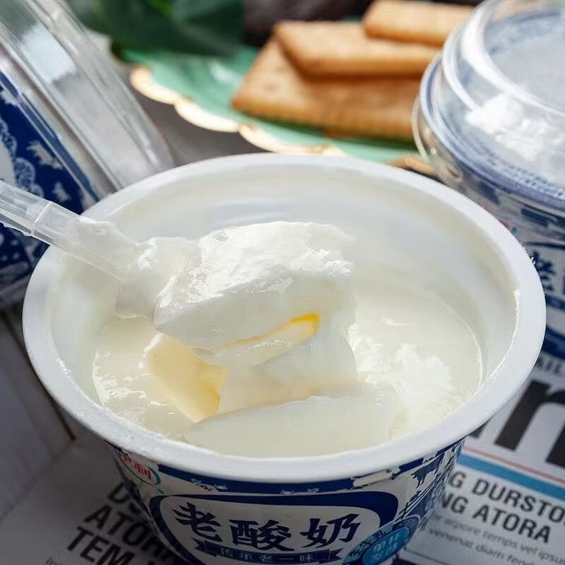 伊利伊利老酸奶原味138g宫酪益生菌营养生牛乳风味酸奶 老酸奶138g*6