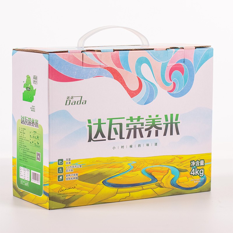 达达(dada)【呼伦贝尔馆】达瓦荣养米4kg 有机大米 非转基因硬米礼盒
