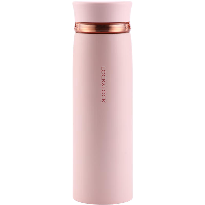 樂扣樂扣(LOCK&LOCK)菲特旋轉(zhuǎn)蓋輕量杯男女學(xué)生保溫杯茶水杯子粉色450ml LHC4131PIK