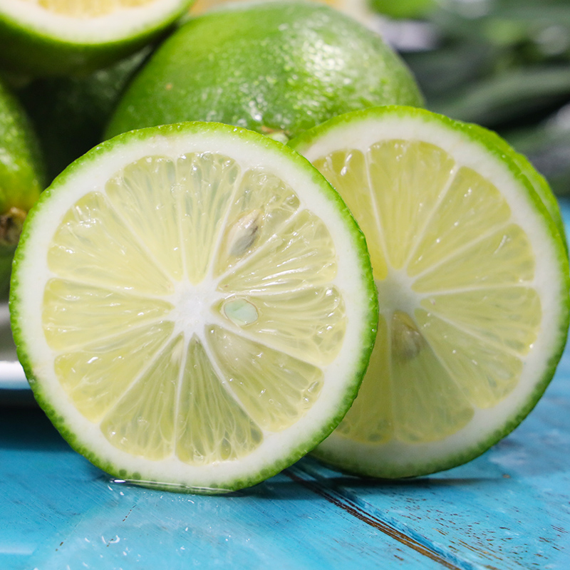 uncle lemon新鲜安岳青皮柠檬特产柠檬产地直供汁多酸爽多规格切片奶茶店榨汁 5斤青柠檬