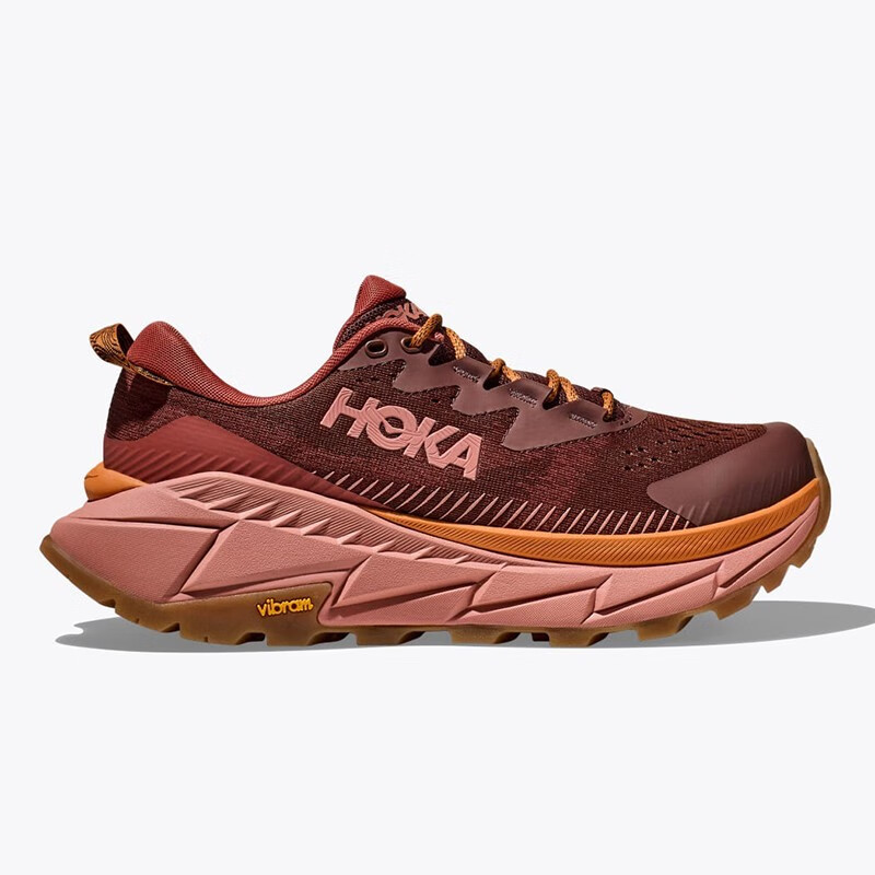 HOKA ONE ONE天际线 Skyline-Float X 户外防滑耐磨抓地 女士轻盈缓震徒步鞋 辣酱红 标准36/US5