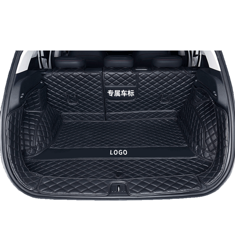端目后备箱垫全包围汽车后备箱垫子尾箱垫 全包围-黑色黑线 适用于凯迪拉克XT5后备箱垫