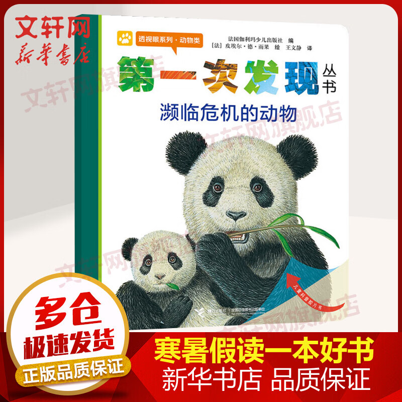 第一次发现丛书 濒临危机的动物 透视眼系列动物类儿童绘本书 小学一年级课外阅读科普动物生存认知百科童书学校推荐课外阅读书目 儿童读物
