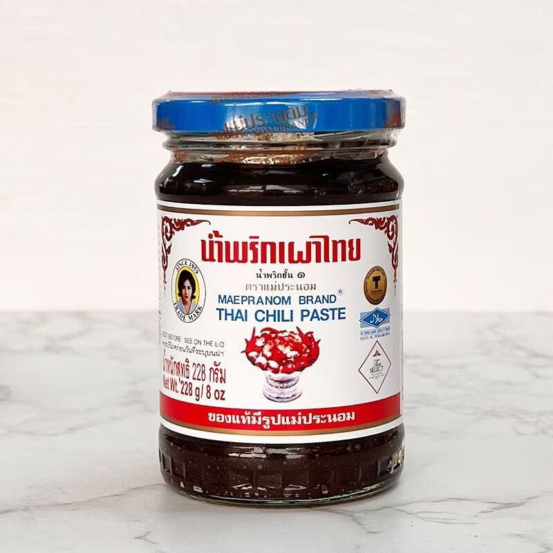 康创优品泰国泰芭侬妈巴侬辣椒膏黄标白标泰式辣椒酱冬阴功汤料 泰芭