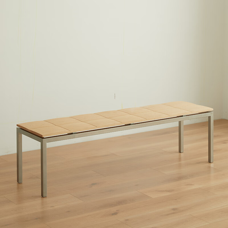 席作实木长凳长条凳北欧黑色侘寂风原木面包凳创意换鞋长凳餐桌椅长凳