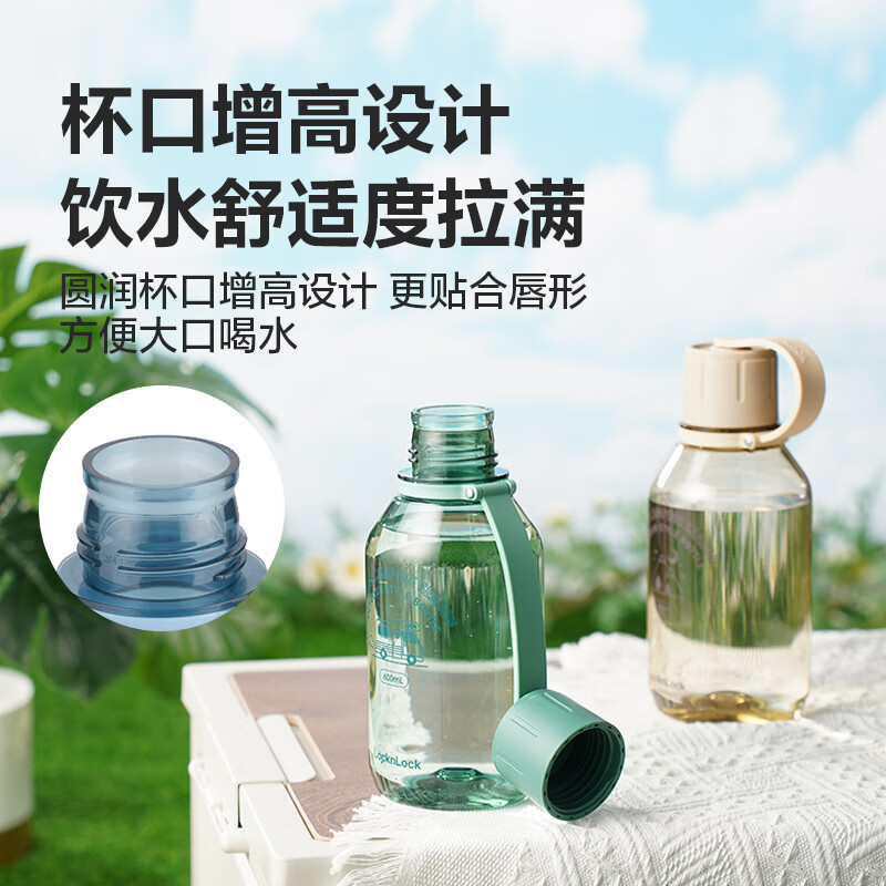 乐扣乐扣(LOCK&LOCK)夏季tritan塑料杯运动水杯大容量水壶学生男女士健身水壶 ABF690OBLU- 1000ml
