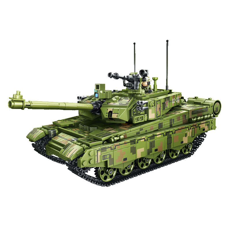 搭一手 99A式军事兼容乐高坦克积木模型兵人男孩玩具拼插7-14岁