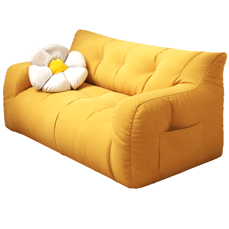 UCU 沙发阳台躺卧家用出租房间卧室可爱懒人沙发 【活力感-橙黄】双人位