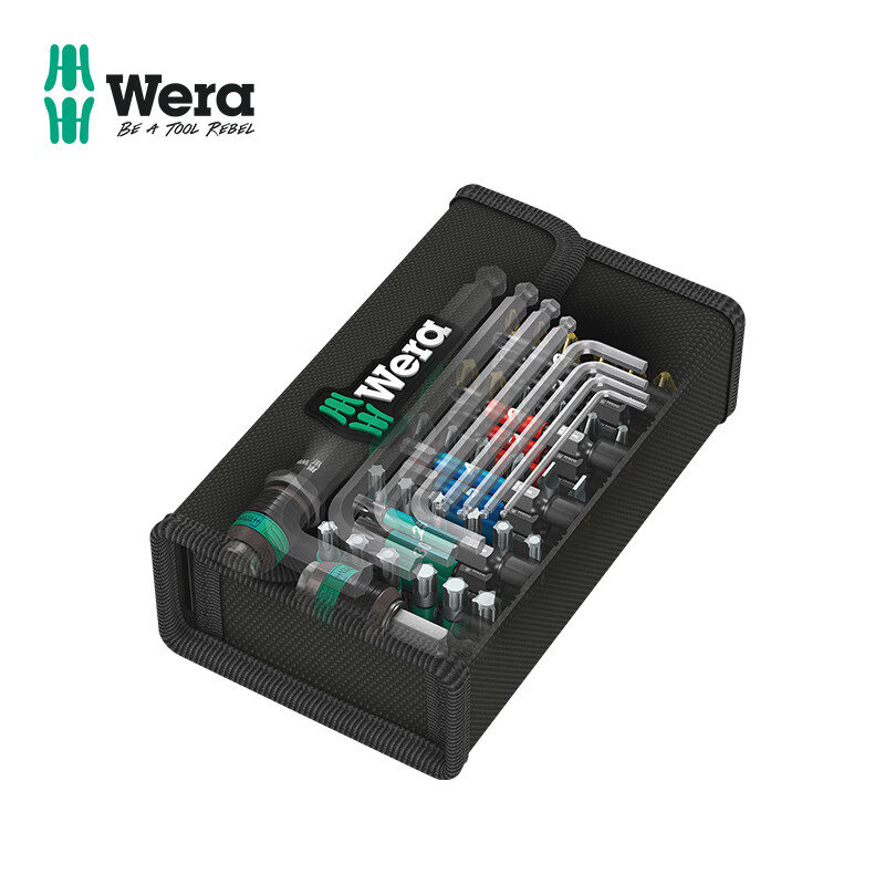 维拉wera五金工具kk100内六角梅花多功能螺丝刀l扳手套装 kk 100便携