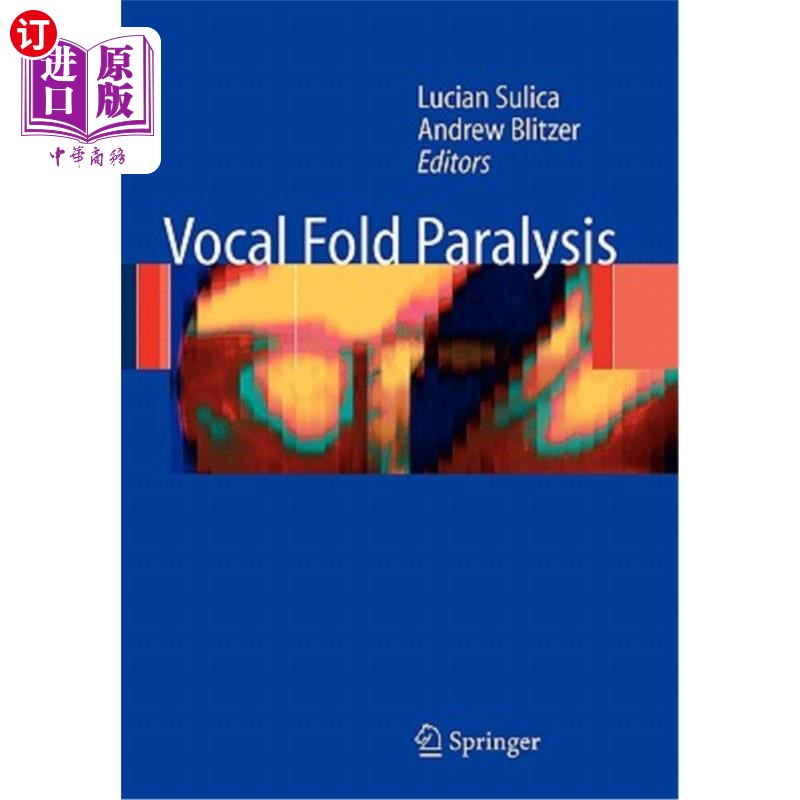 海外直订医药图书vocal fold paralysis 声带麻痹