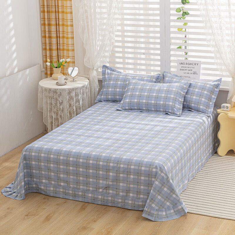 %全棉水洗棉磨毛加厚单人被单 安德里亚(100%全棉面料) 180*240cm(1