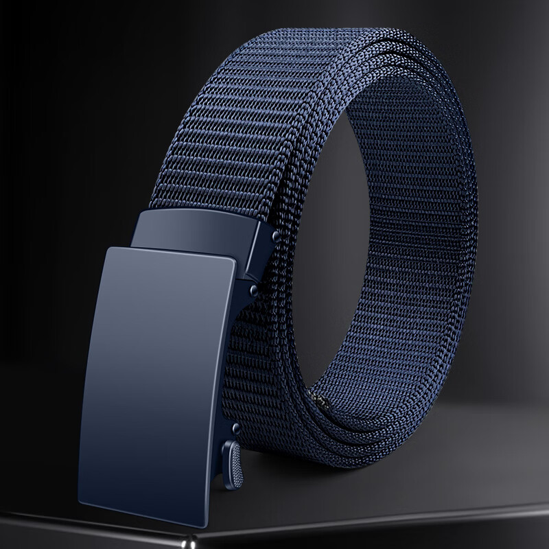 歌带盾男士休闲百搭加长编织腰带男款户外运动时尚裤腰带简约潮流腰带 香槟色【香槟扣】 160cm