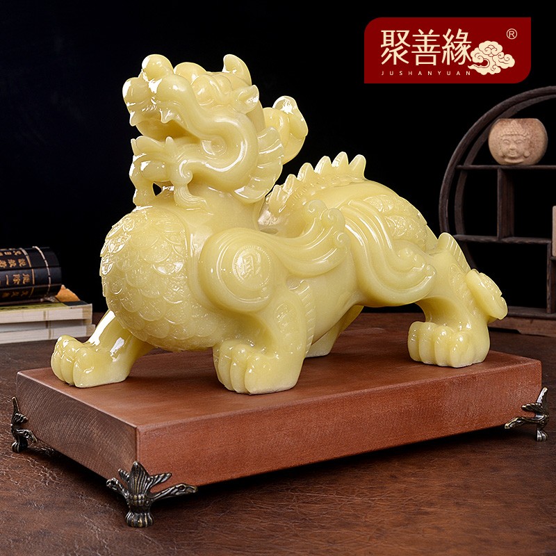 聚善缘招财貔貅摆件客厅办公室装饰品搬新家礼物乔迁礼品开业摆件工艺