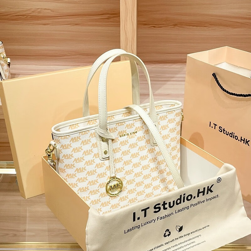 itdaishuhk香港it女包简约菜篮子托特包2024新款潮真皮手提包时尚斜