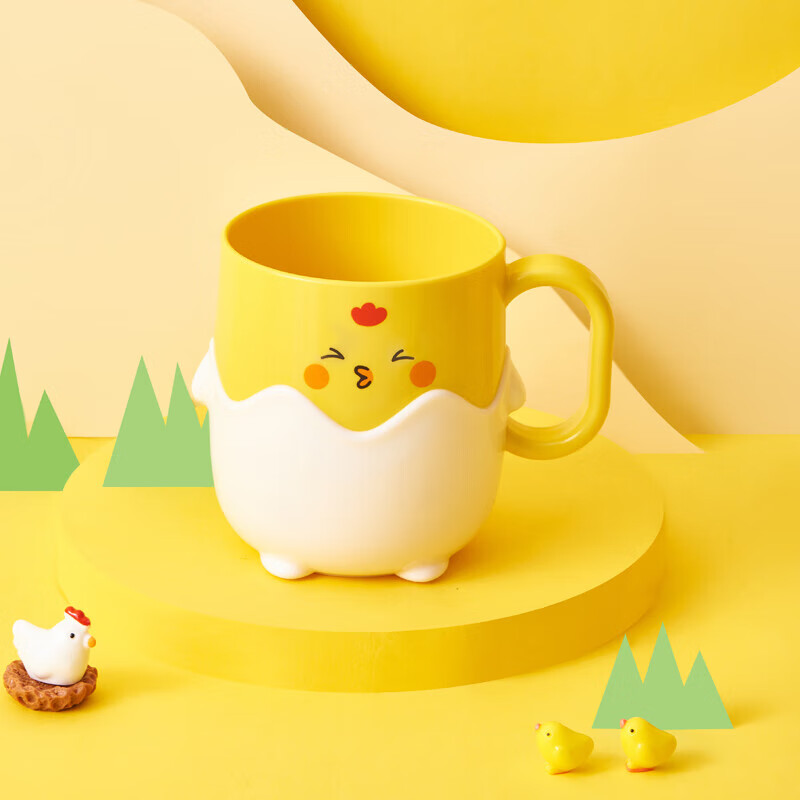 葵影宝宝刷牙杯家用创意卡通可爱牙缸杯儿童洗漱杯简约漱口杯塑 眨眼