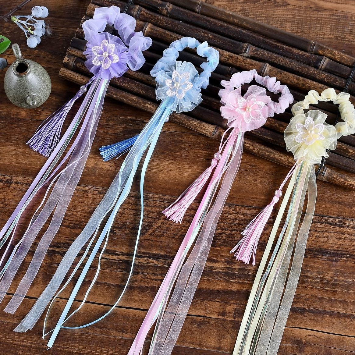 古风发带头绳超仙女 儿童汉服古风流苏古代头花中国风女童古装古典风