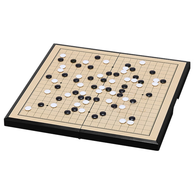 儿童磁性学生益智套装二合一便携棋盘带磁性黑白棋 磁性小号13路围棋