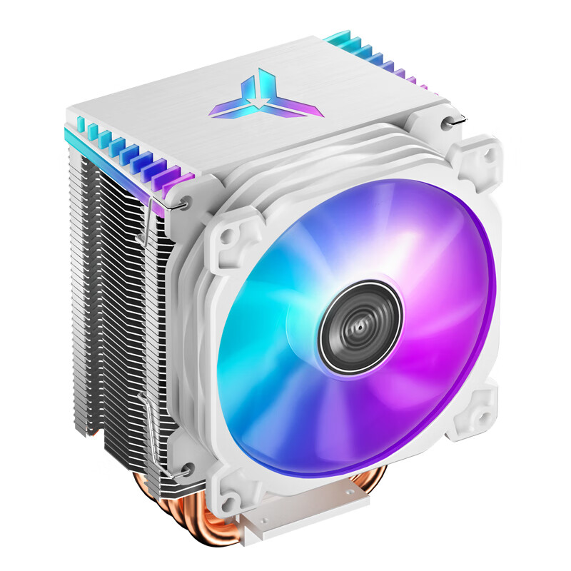 乔思伯（JONSBO）CR-1400彩色版白色款塔式CPU散热器（炫彩流光灯效/4热管/PWM风扇/多平台/附硅脂）